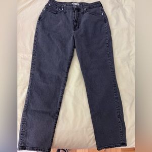 Madewell PVJ (Perfect Vintage Jean) stretch in a faded blackish grey color